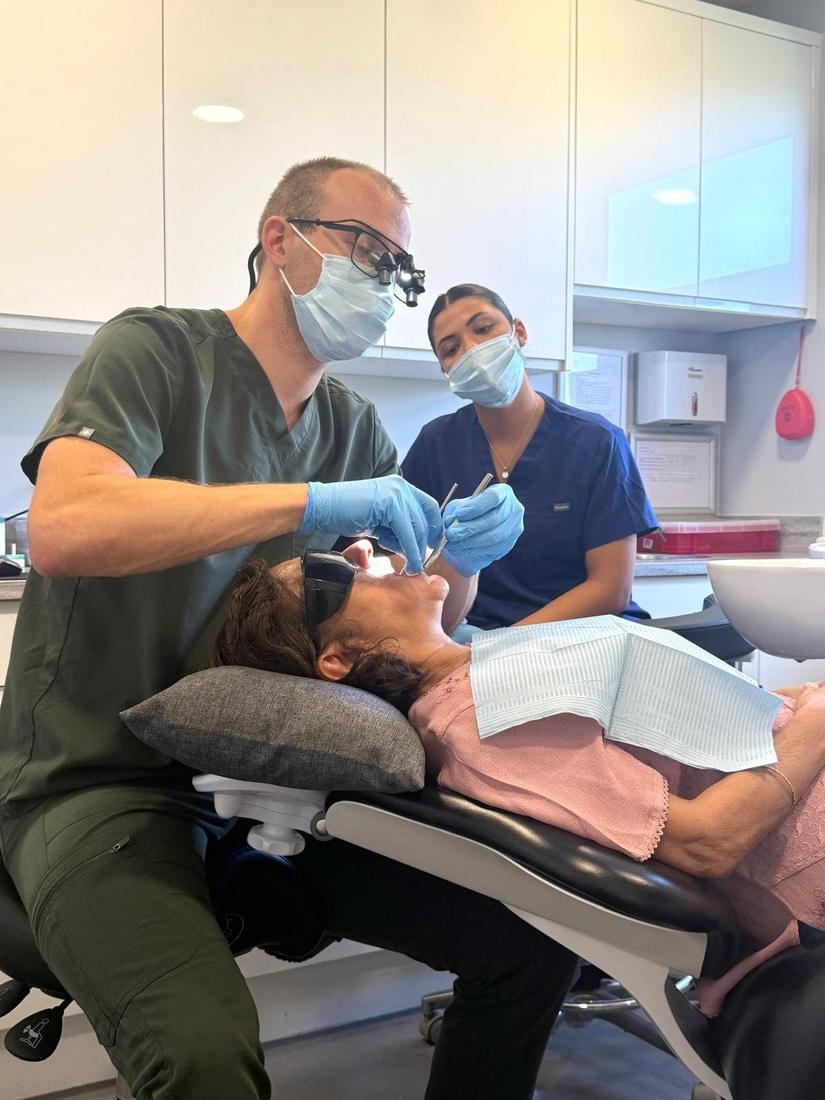 A patient being treated at Silsoe Dental Clinic